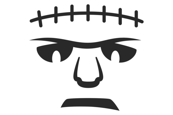 Download Monster Face Template. Black Spooky Sten - Face template Collection