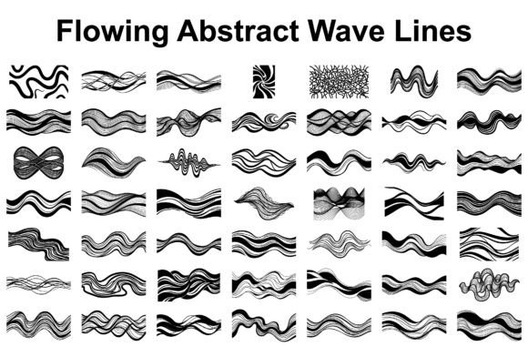 Download Flowing Abstract Wave Lines - Premium Bundle